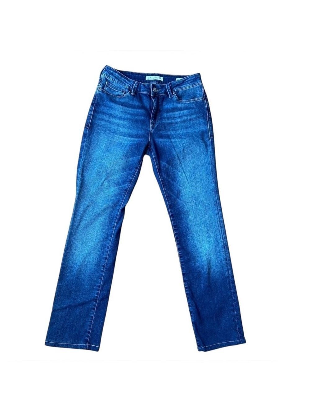 Mavi Kendra mid-high-rise straight leg medium blue wash stretchy denim size 28